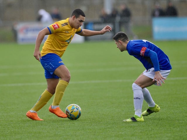 Action and goal celebrations from Lancing's 2-1 win at home to Burgess Hill Town in the Isthmian south east division / Pictures: Stephen Goodger