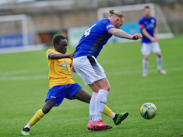 Action and goal celebrations from Lancing's 2-1 win at home to Burgess Hill Town in the Isthmian south east division / Pictures: Stephen Goodger
