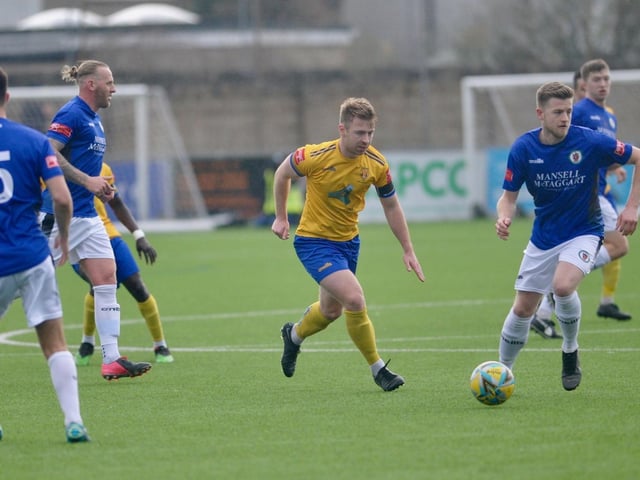 Action and goal celebrations from Lancing's 2-1 win at home to Burgess Hill Town in the Isthmian south east division / Pictures: Stephen Goodger