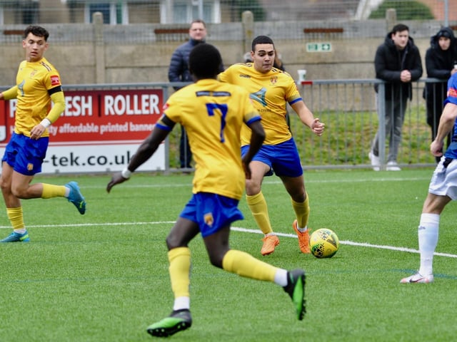 Action and goal celebrations from Lancing's 2-1 win at home to Burgess Hill Town in the Isthmian south east division / Pictures: Stephen Goodger