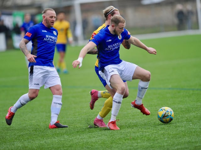 Action and goal celebrations from Lancing's 2-1 win at home to Burgess Hill Town in the Isthmian south east division / Pictures: Stephen Goodger