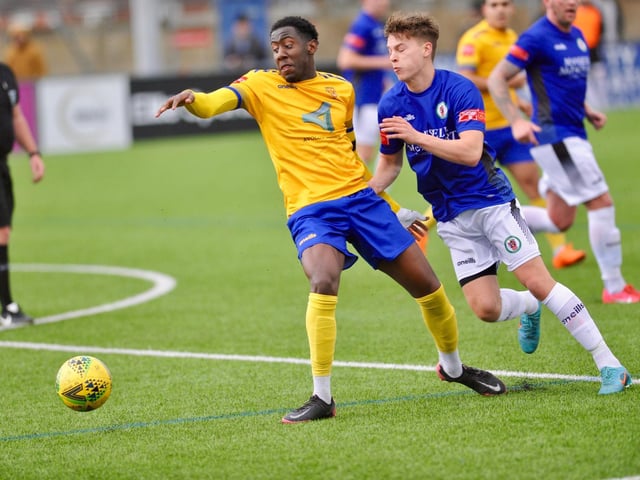 Action and goal celebrations from Lancing's 2-1 win at home to Burgess Hill Town in the Isthmian south east division / Pictures: Stephen Goodger