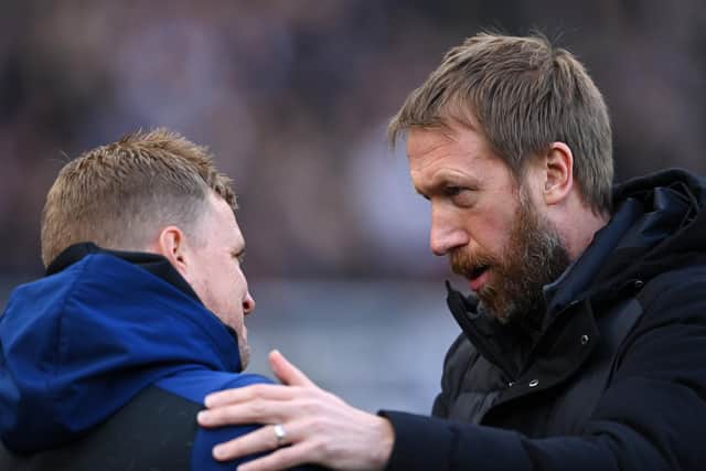 Head coach Graham Potter said Brighton & Hove Albion must analyse the defeat at Newcastle United and 'move forward' if they are to take any points off Premier League title-contenders Liverpool this weekend. Picture by Stu Forster/Getty Images