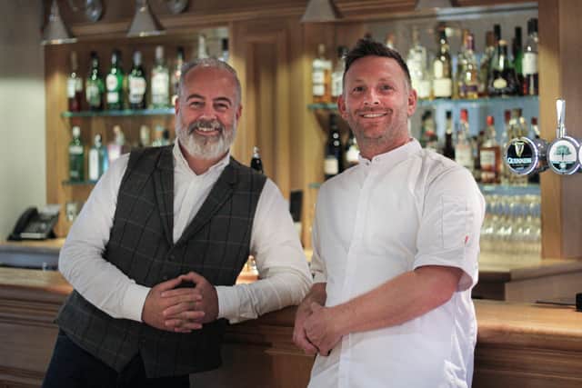 Billy Lewis-Bowker, manager at the White Horse Inn, and head chef Ben Miller
