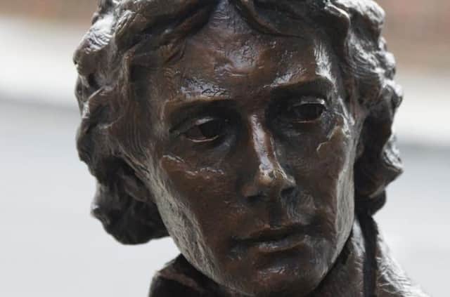 Detail of Chichester's Keats sculpture