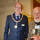 John Munro was presented with the Arundel Community Cup  by Arundel mayor Tony Hunt in December to mark his contribution to life in the town as a long-standing resident
