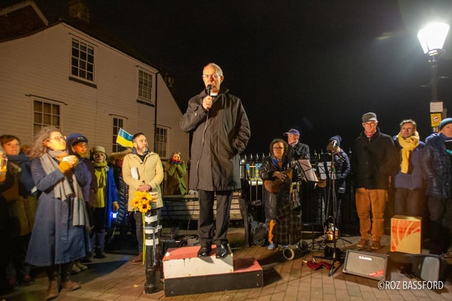 Archbishop of Canterbury, Justin Welby, said during the vigil: "Waive visas. If we are seriously going to be on the side of Ukraine, we need to say to the refugees escaping Ukraine you are welcome here.”