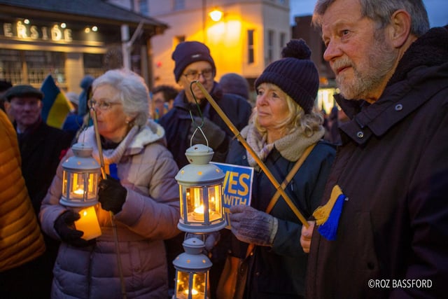 Kevin West said: “There is near global opposition to the horrible acts Putin’s government is committing, and the people of Lewes have added their voices to say we stand with the people of Ukraine.”