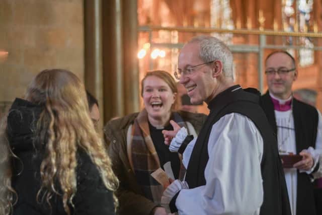Archbishop of Canterbury Justin Welby at Chichester Cathedral