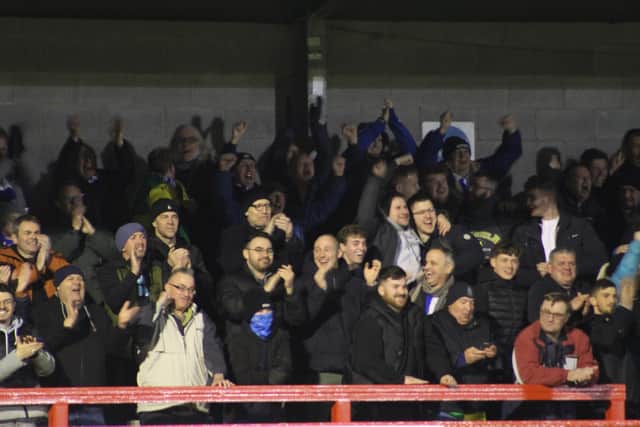 There were 556 travelling fans at The People's Pension Stadium tonight. Picture by Cory Pickford