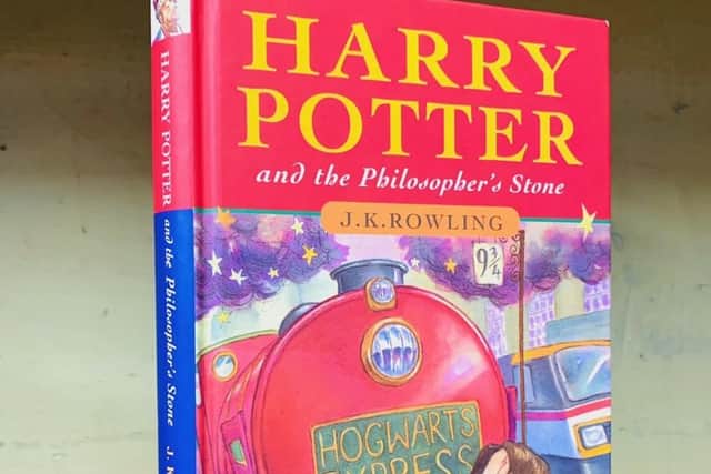 Online and phone bidders competed to buy the ‘as-good-as-new’ hardback copy of Harry Potter and the Philosopher’s Stone — one of only 500 in the first ever Potter book print run in 1997. Photo: Hansons Auctioneers
