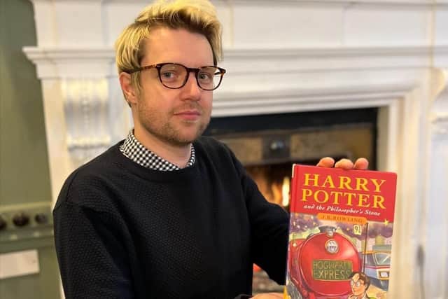 Jim Spencer, books expert at Hansons, has sourced and sold 16 hardback first issues of Philosopher’s Stone to date with prices achieved ranging from £15,500 to more than £60,000 dependant on condition. Photo: Hansons Auctioneers