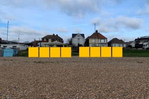 Proposed locations for the new Lancing beach huts