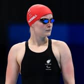 Hannah Russell MBE, British Paralympic gold medal winner in the S12 Women’s 100m backstroke at Tokyo
