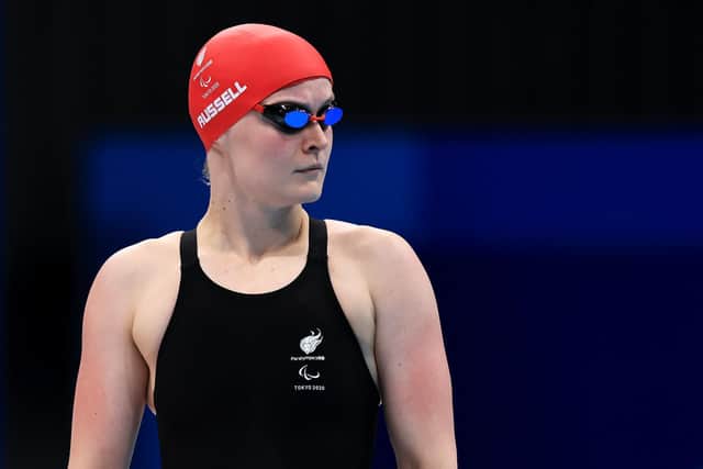 Hannah Russell MBE, British Paralympic gold medal winner in the S12 Women’s 100m backstroke at Tokyo