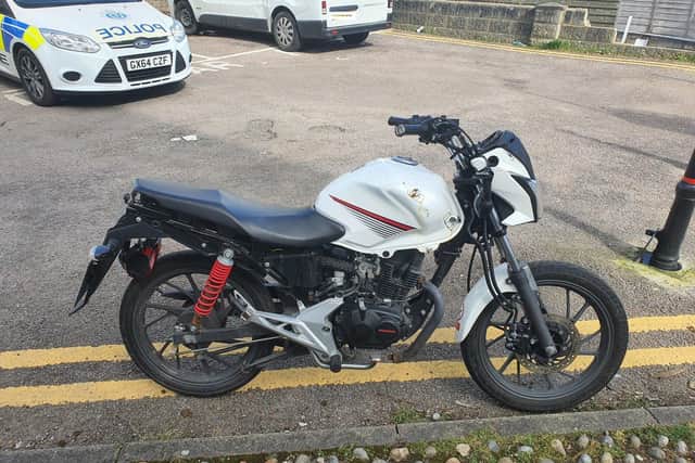 The motorbike officers recovered. Picture from Sussex Police SUS-220903-165349001