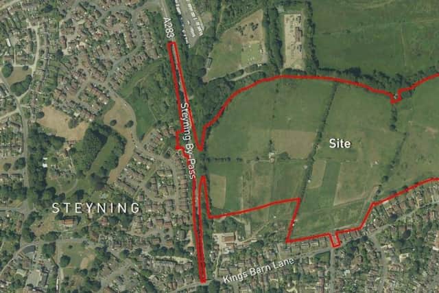 Plans have been put forward to build 265 houses on a greenfield site in Steyning