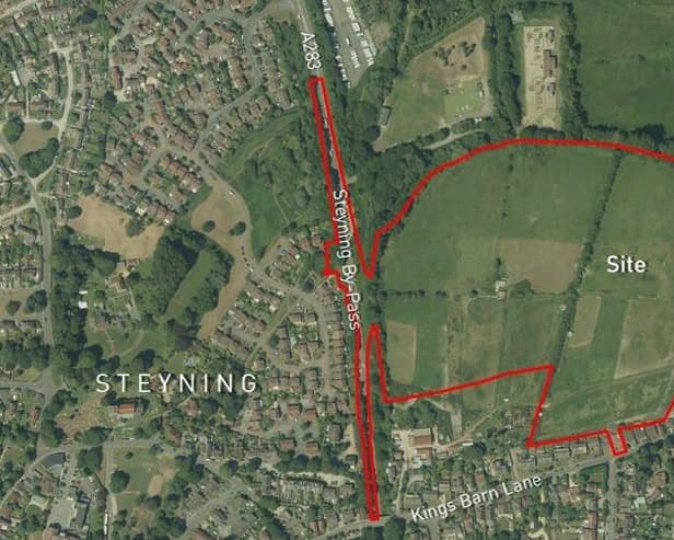 Plans have been put forward to build 265 houses on a greenfield site in Steyning