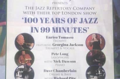 The concert has been arranged by The Jazz Repertory Company, who hope to stage four concerts across this year in various East Sussex venues.