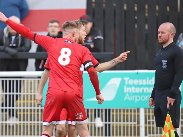 There was controversy in the second half as Kettering had a goal chalked off for offside