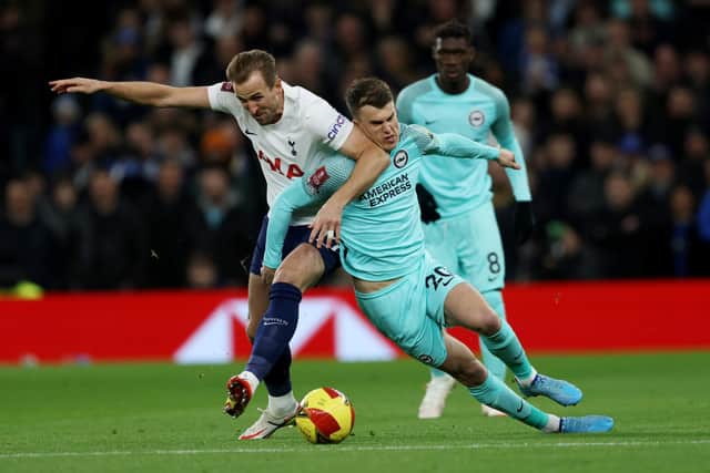 Action from Brighton & Hove Albion's FA Cup fourth round defeat at Tottenham Hotspur. Picture by Paul Harding/Getty Images