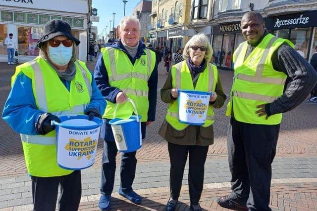 Worthing Rotary members set for the collection in Worthing town centre on Saturday