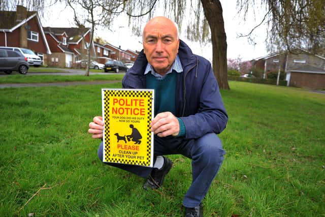 Bob Bishop is calling for action over dog fouling in Billingshurst. Pic S Robards SR2203115 SUS-221103-153842001