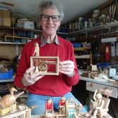 Ivan Morgan, 76, has been making automata since 1997 and said he has handmade over 80 of the mechanisms, which he keeps in his house.