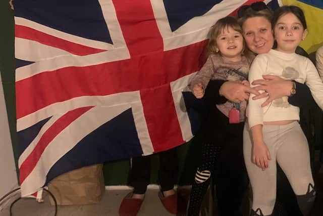 Mariya James with family in Ukraine