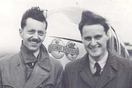 Stuart King (left) and Jack Hemmings (right) before the first Gemini flight was in 1947