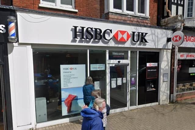 The HSBC branch in Burgess Hill is set to close on September 13. Picture: Google Street View.