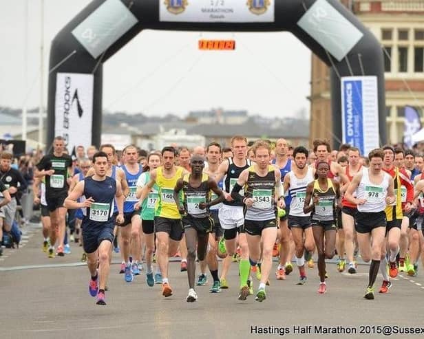 Hastings Half Marathon action from 2015