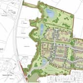 Proposed site layout of 130 home development behind Friars Oak pub in Hassocks