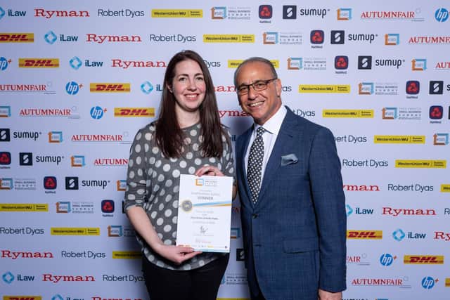 A Haywards Heath based business won small business award from former Dragons Den star, Theo Paphitis.