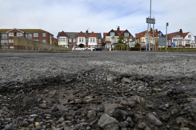 Potholes in Eastbourne (Photo by Jon Rigby) SUS-220316-115636008