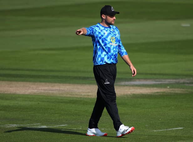 Luke Wright in action for Sussex Sharks in 2021