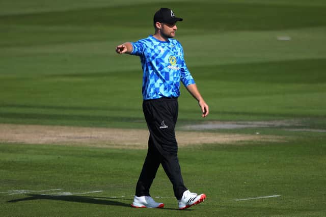 Luke Wright in action for Sussex Sharks in 2021