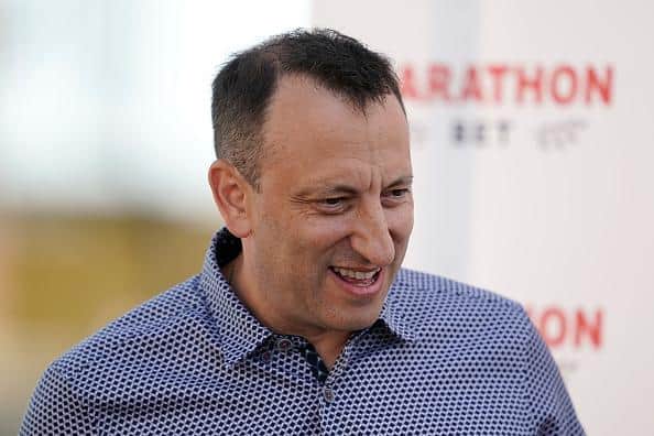 Brighton and Hove Albion chairman and owner Tony Bloom enjoyed his day at Cheltenham today