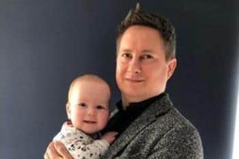 Luke Tinmurth from Bognor Regis with baby Axton who has the rare Prader-Willi syndrome