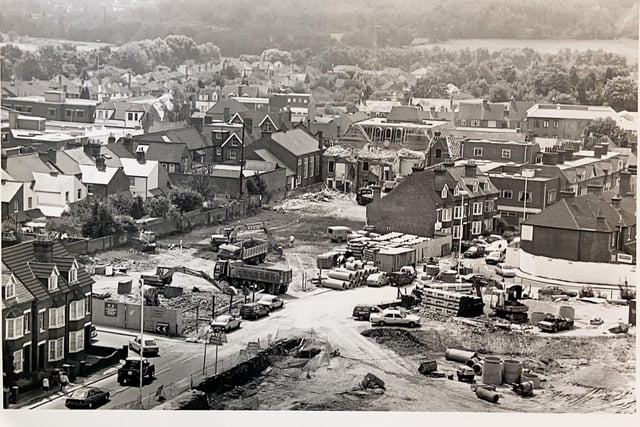 Building work in the centre of Horsham
