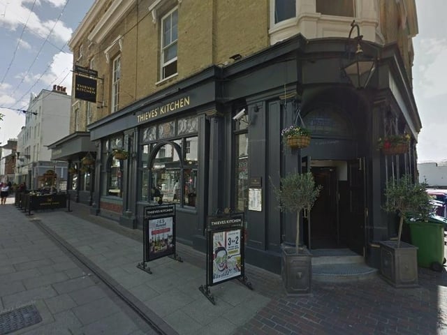 Thieves Kitchen, in Warwick Street, has 4 stars on Google