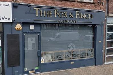 The Fox & Finch Alehouse on Littlehampton Road in Worthing has 4.8 star reviews on Google