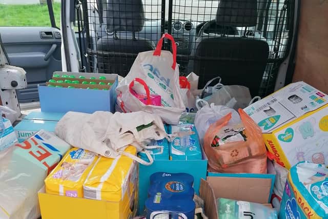 Kevin says he has seen some people donating up to £150 worth of goods – including clothes, medication, nappies and sanitary products.