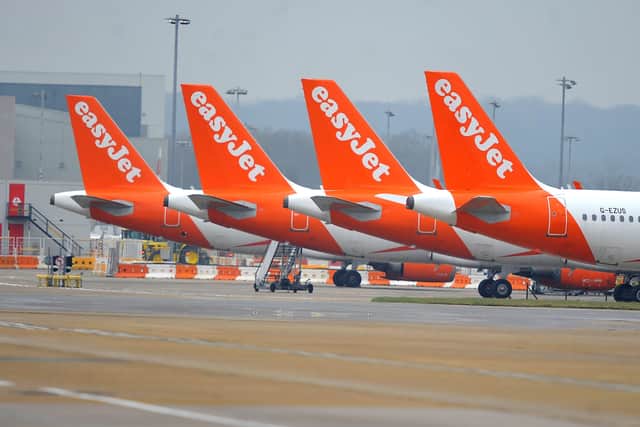 Ground handlers working for DHL on an easyJet contract have won a pay increase. Pic Steve Robards SR2103061 SUS-210603-114622001