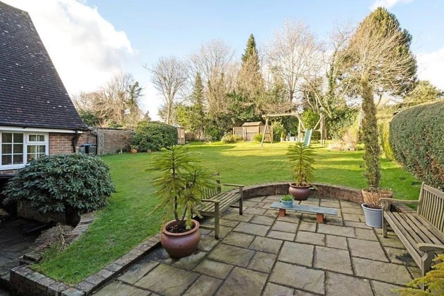 The garden features attractive patio space. Picture: Savills - Haywards Heath.