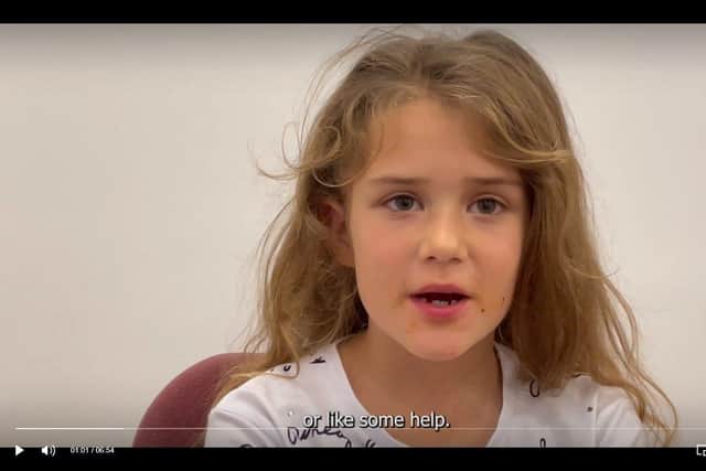A still from the 'Bursting the Bubble' film that was made by young carers across Eastbourne. It involved them opening up about their experiences of taking on such a heavy responsibility at a young age. Poppy was one of the stars of the film. SUS-220321-110510001