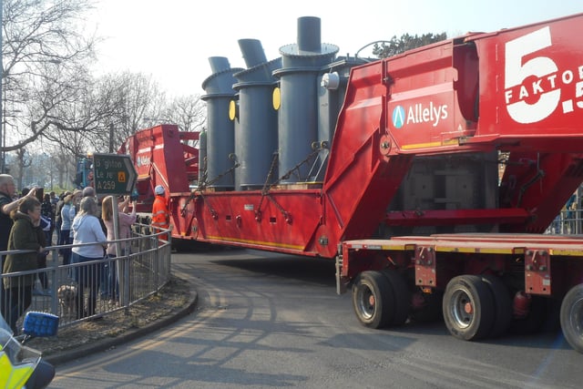 Abnormal load passing through Bexhill on March 20. Photo taken by Margaret Garcia at the junction of A259 and Combe Valley Way. SUS-220321-063631001