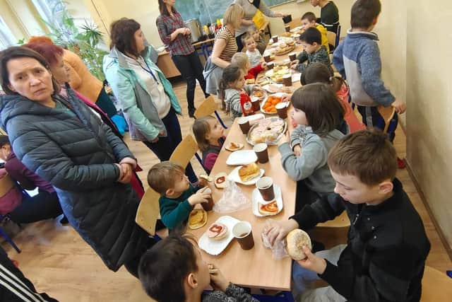 Children from the Ukrainian orphanage SUS-220321-133421001