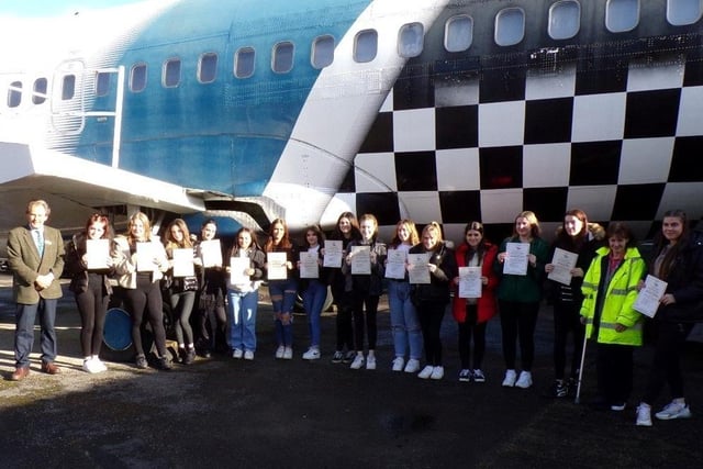 East Sussex College Eastbourne students studying Level 3 Travel and Tourism spent two days at JARE Airline Training Centre in Bournemouth completing their Cabin Crew SEP training at the start of March. Students completed activities in which they achieved a certificate. This was part of their Unit 14 Investigating Cabin Crew. The programme included an emergency evacuation slide, a smoke-filled cabin, donning a smoke hood, pre-flight PA and demo, and a galley fire. SUS-220322-125436001