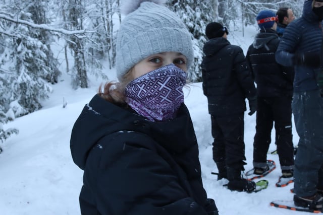 Pupils from Lewes Old Grammar School learned how to survive in the snow on a trip to Finland SUS-220323-103630001